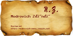 Modrovich Zénó névjegykártya